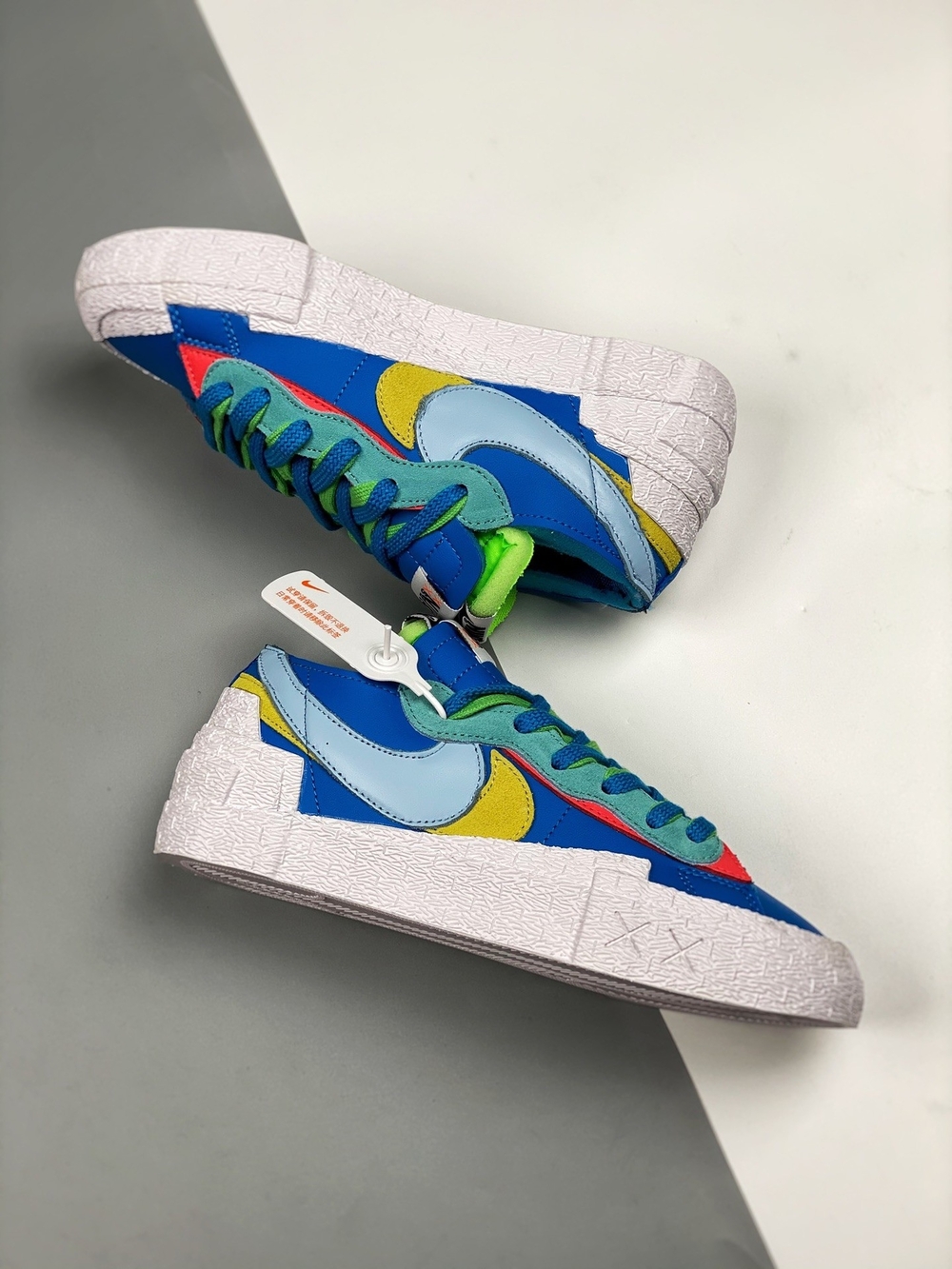 Nike Blazer Low Platform Sneakers in Blue Multi
